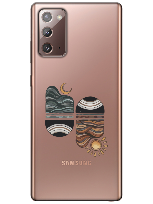 Samsung%20Note%2020%20Sunset%20Wave%20Şeffaf%20Telefon%20Kılıfı