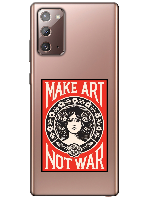 Samsung%20Note%2020%20Make%20Art%20Not%20War%20Şeffaf%20Telefon%20Kılıfı