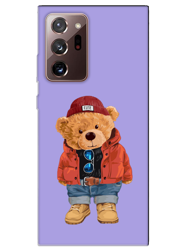 Samsung%20Note%2020%20Ultra%20Teddy%20Bear%20Lila%20Telefon%20Kılıfı