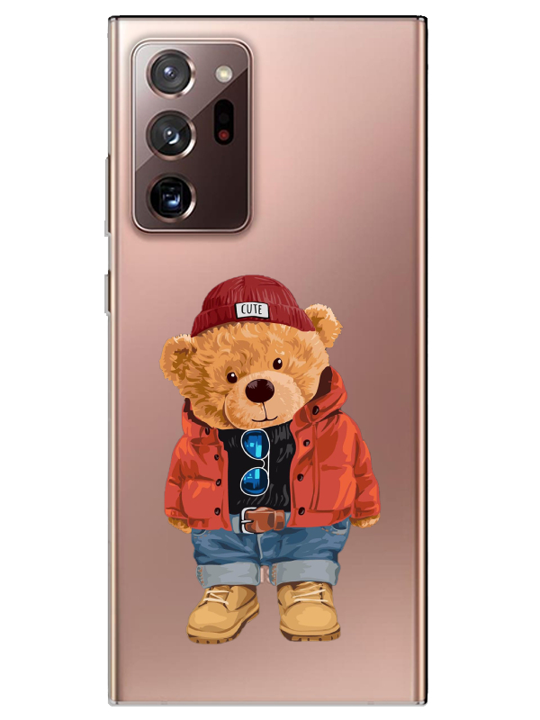 Samsung%20Note%2020%20Ultra%20Teddy%20Bear%20Şeffaf%20Telefon%20Kılıfı