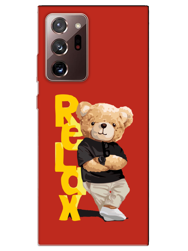 Samsung%20Note%2020%20Ultra%20Teddy%20Bear%20Relax%20Kırmızı%20Telefon%20Kılıfı