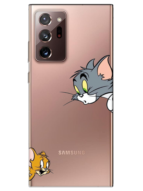 Samsung%20Note%2020%20Ultra%20Tom%20And%20Jerry%20Şeffaf%20Telefon%20Kılıfı