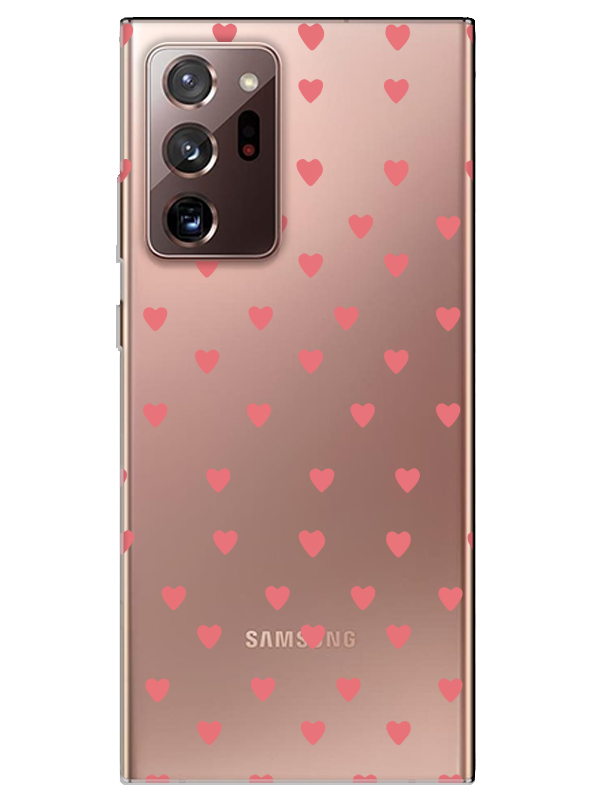 Samsung%20Note%2020%20Ultra%20Minik%20Kalpler%20Şeffaf%20Telefon%20Kılıfı