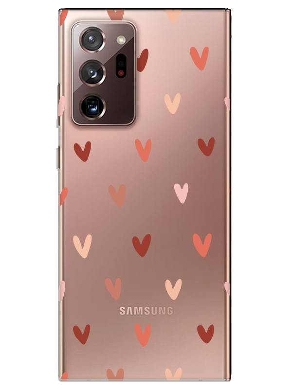 Samsung%20Note%2020%20Ultra%20Kalp%20Desen%20Şeffaf%20Telefon%20Kılıfı