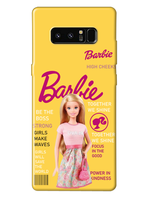 Samsung%20Note%208%20Barbie%20Sarı%20Telefon%20Kılıfı