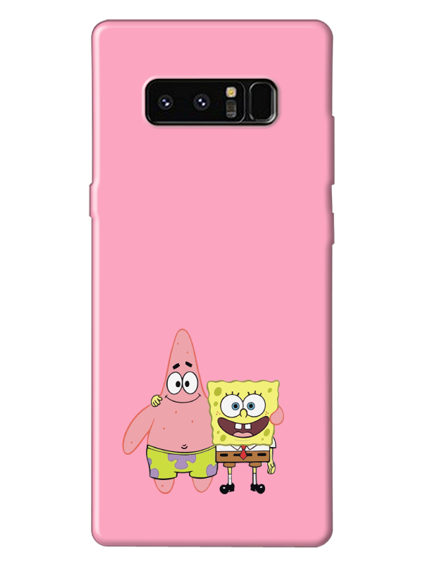 Samsung%20Note%208%20Sünger%20Bob%20Ve%20Patrickstar%20Pembe%20Telefon%20Kılıfı