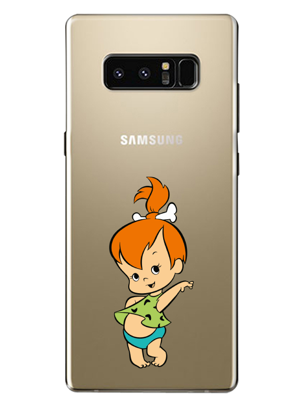 Samsung%20Note%208%20Taş%20Devri%20Kız%20Bebek%20Şeffaf%20Telefon%20Kılıfı