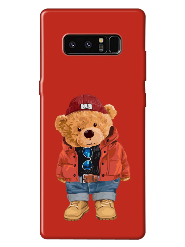 Samsung%20Note%208%20Teddy%20Bear%20Kırmızı%20Telefon%20Kılıfı