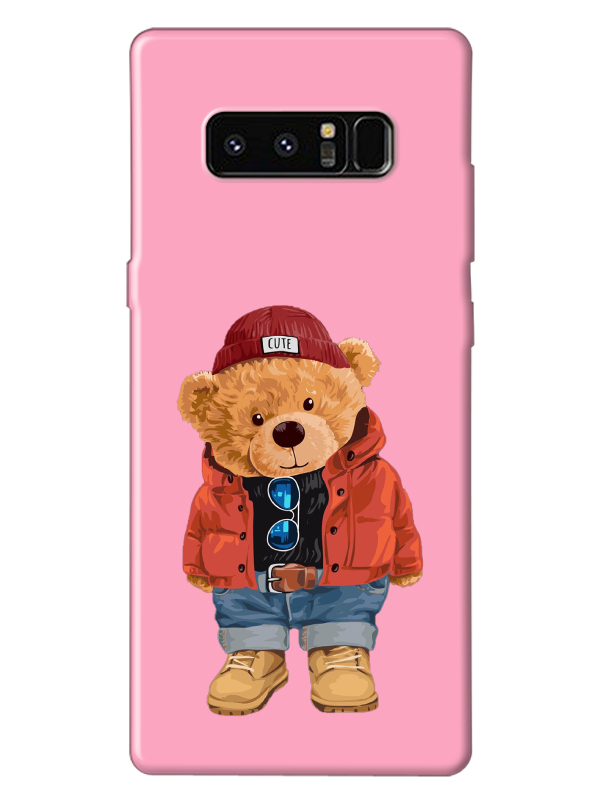 Samsung%20Note%208%20Teddy%20Bear%20Pembe%20Telefon%20Kılıfı