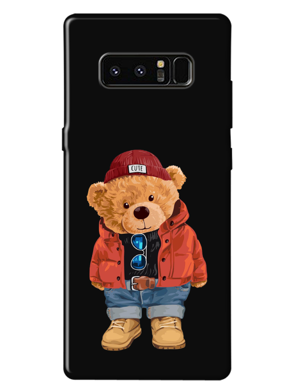 Samsung%20Note%208%20Teddy%20Bear%20Siyah%20Telefon%20Kılıfı