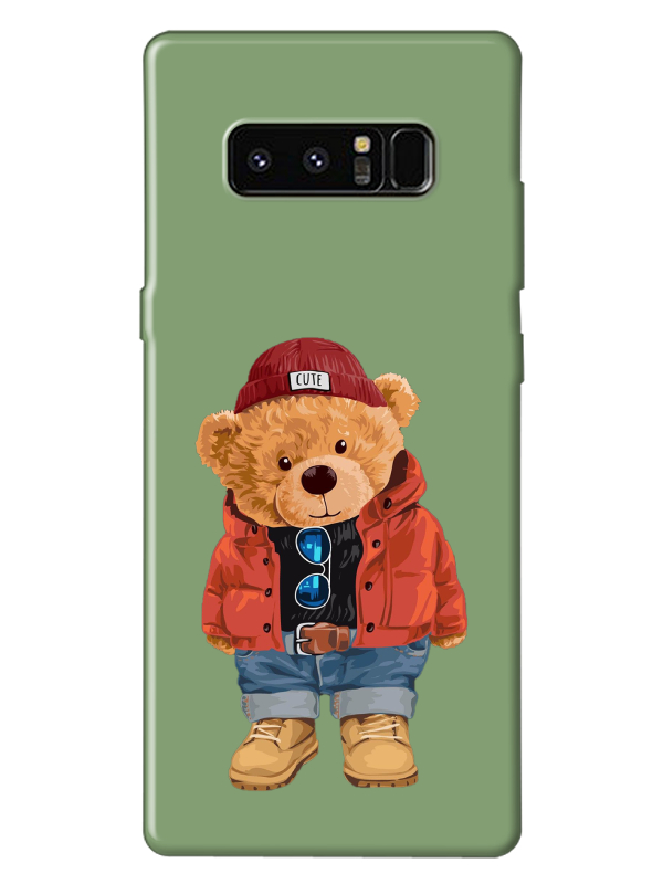 Samsung%20Note%208%20Teddy%20Bear%20Yeşil%20Telefon%20Kılıfı