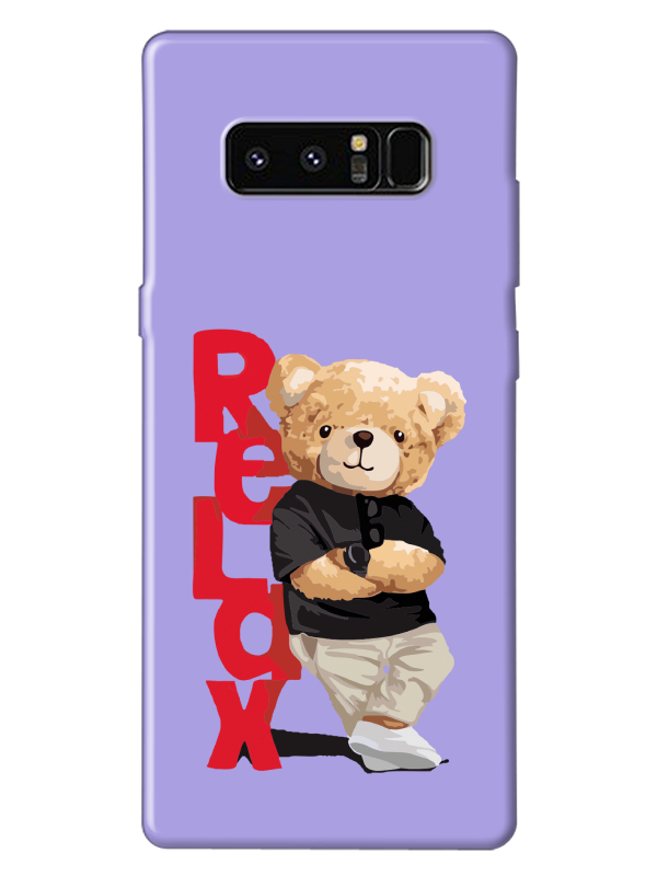 Samsung%20Note%208%20Teddy%20Bear%20Relax%20Lila%20Telefon%20Kılıfı