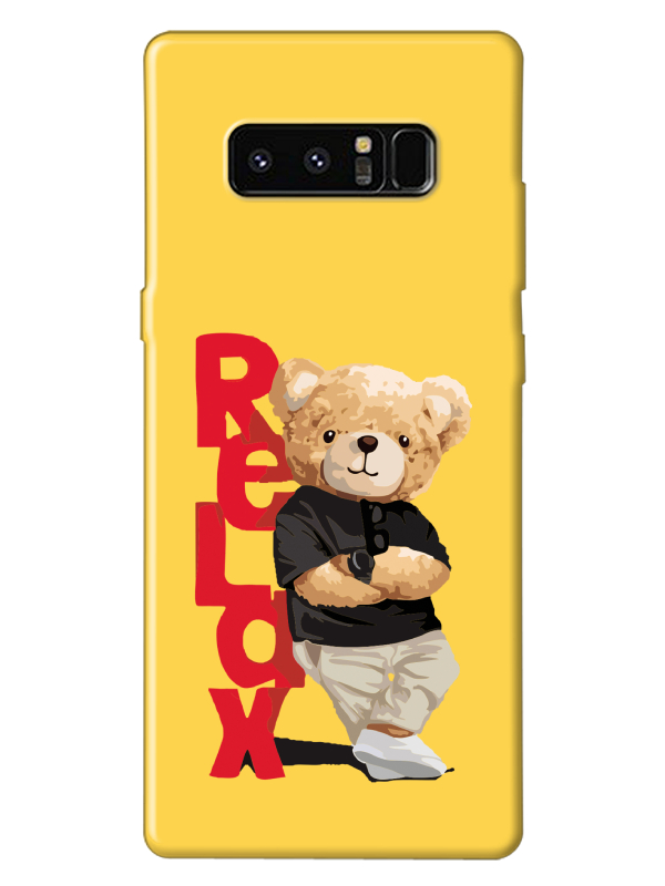 Samsung%20Note%208%20Teddy%20Bear%20Relax%20Sarı%20Telefon%20Kılıfı