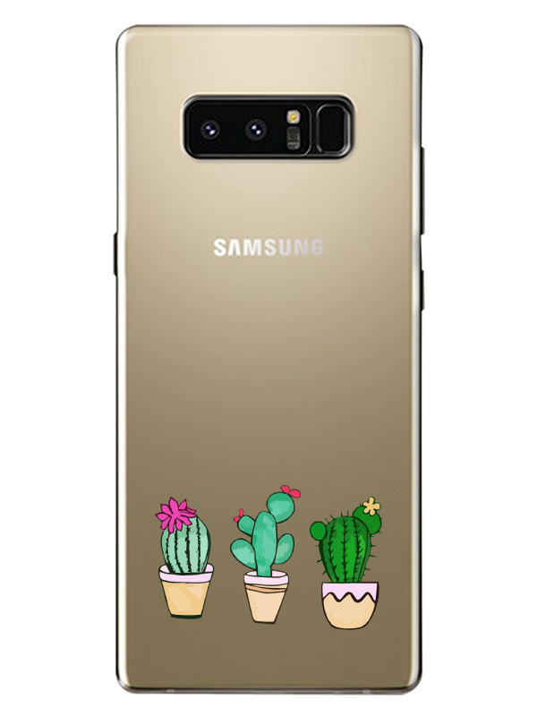 Samsung%20Note%208%20Kaktüs%20Şeffaf%20Telefon%20Kılıfı