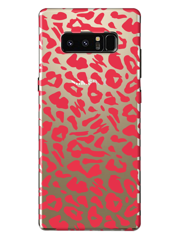 Samsung%20Note%208%20Leopar%20Desenli%20Şeffaf%20Telefon%20Kılıfı