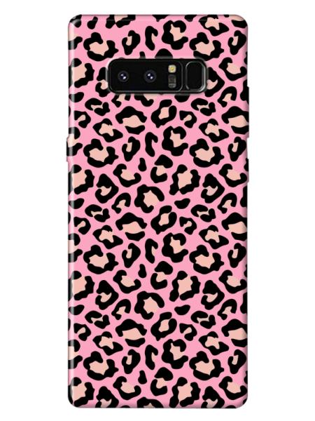 Samsung%20Note%208%20Leopar%20Desenli%20Pembe%20Telefon%20Kılıfı