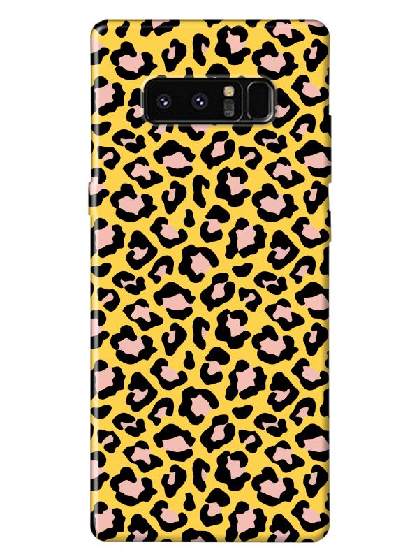 Samsung%20Note%208%20Leopar%20Desenli%20Sarı%20Telefon%20Kılıfı