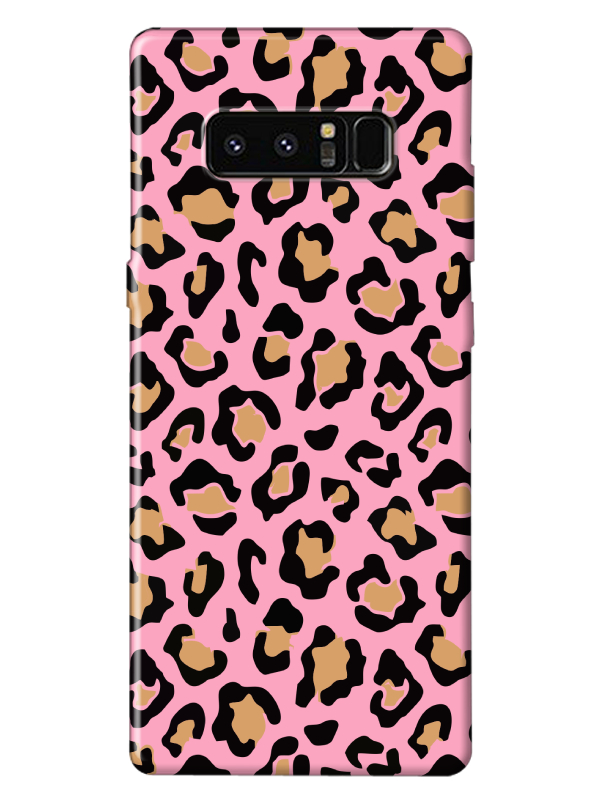 Samsung%20Note%208%20Leopar%20Desenli%20Pembe%20Telefon%20Kılıfı