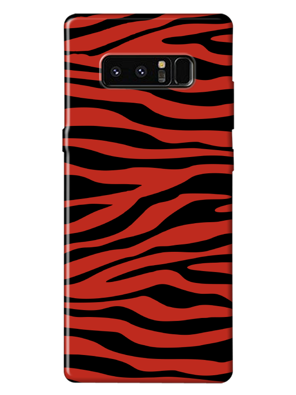 Samsung%20Note%208%20Zebra%20Desen%20Kırmızı%20Telefon%20Kılıfı