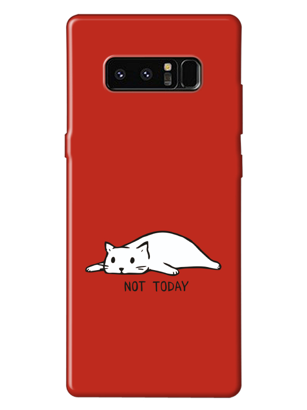 Samsung%20Note%208%20Not%20Today%20Kedi%20Kırmızı%20Telefon%20Kılıfı