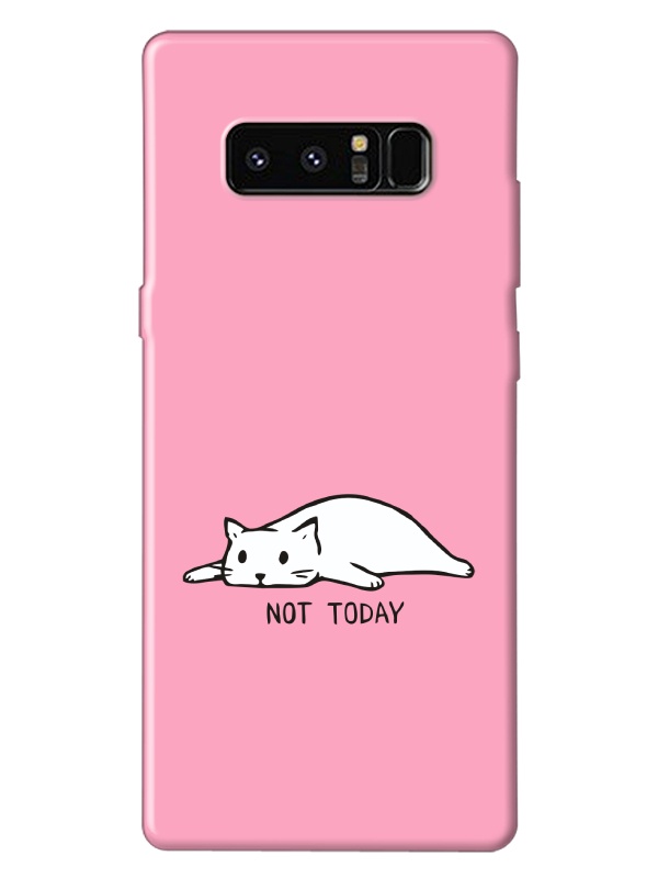 Samsung%20Note%208%20Not%20Today%20Kedi%20Pembe%20Telefon%20Kılıfı