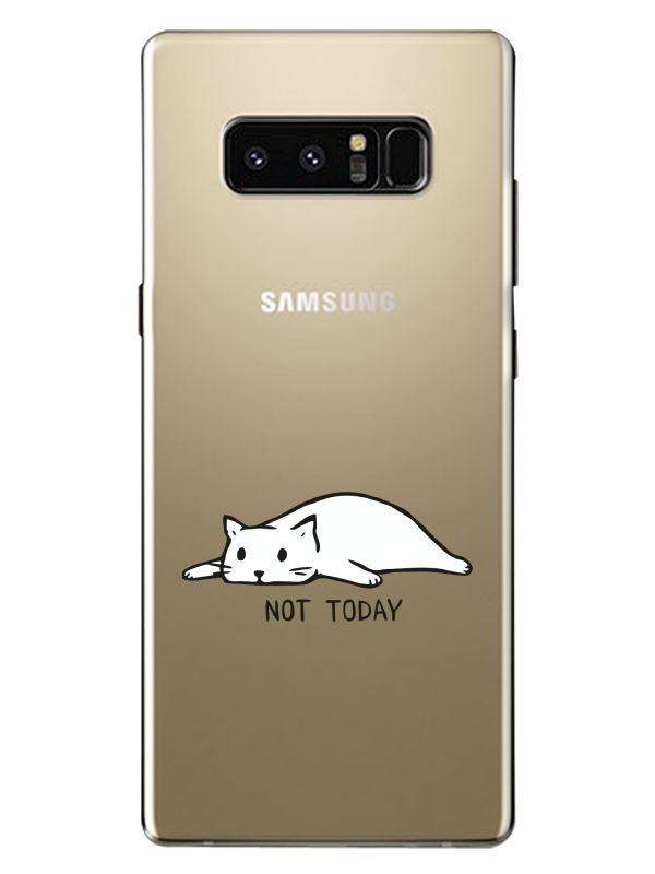 Samsung%20Note%208%20Not%20Today%20Kedi%20Şeffaf%20Telefon%20Kılıfı