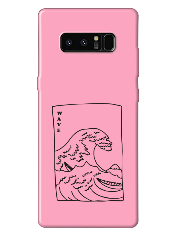 Samsung%20Note%208%20Kanagawa%20Wave%20Pembe%20Telefon%20Kılıfı