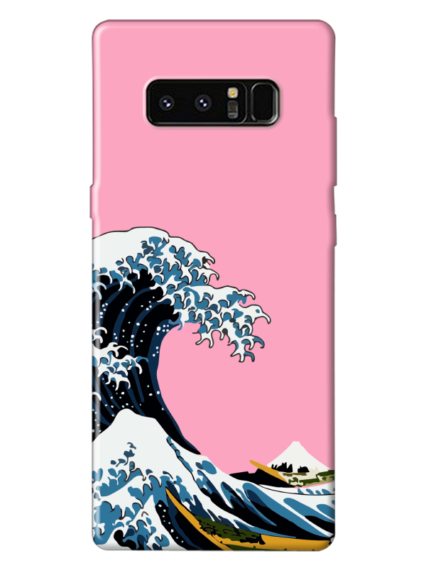 Samsung%20Note%208%20Kanagawa%20Pembe%20Telefon%20Kılıfı