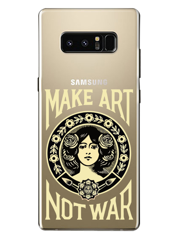 Samsung%20Note%208%20Make%20Art%20Not%20War%20Şeffaf%20Telefon%20Kılıfı