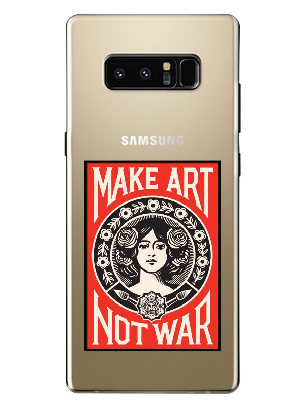 Samsung%20Note%208%20Make%20Art%20Not%20War%20Şeffaf%20Telefon%20Kılıfı