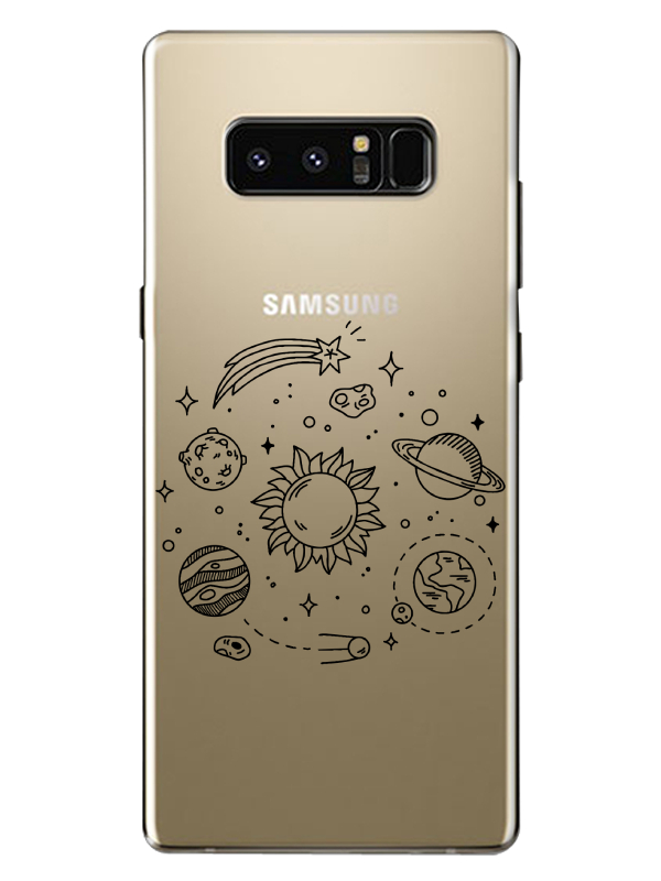 Samsung%20Note%208%20Gezegen%20Şeffaf%20Telefon%20Kılıfı