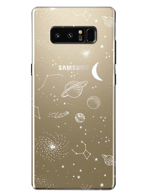 Samsung%20Note%208%20Gezegenler%20Şeffaf%20Telefon%20Kılıfı