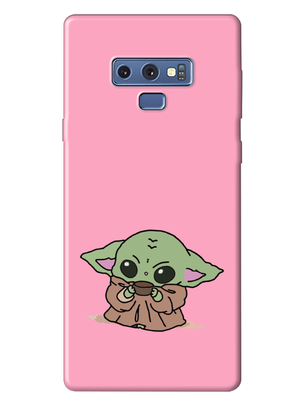 Samsung%20Note%209%20Baby%20Yoda%20Pembe%20Telefon%20Kılıfı