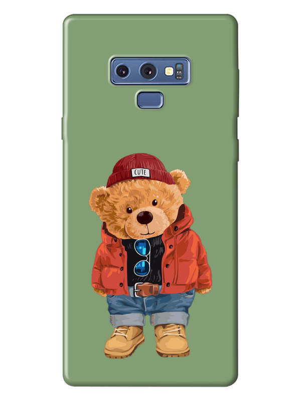 Samsung%20Note%209%20Teddy%20Bear%20Yeşil%20Telefon%20Kılıfı