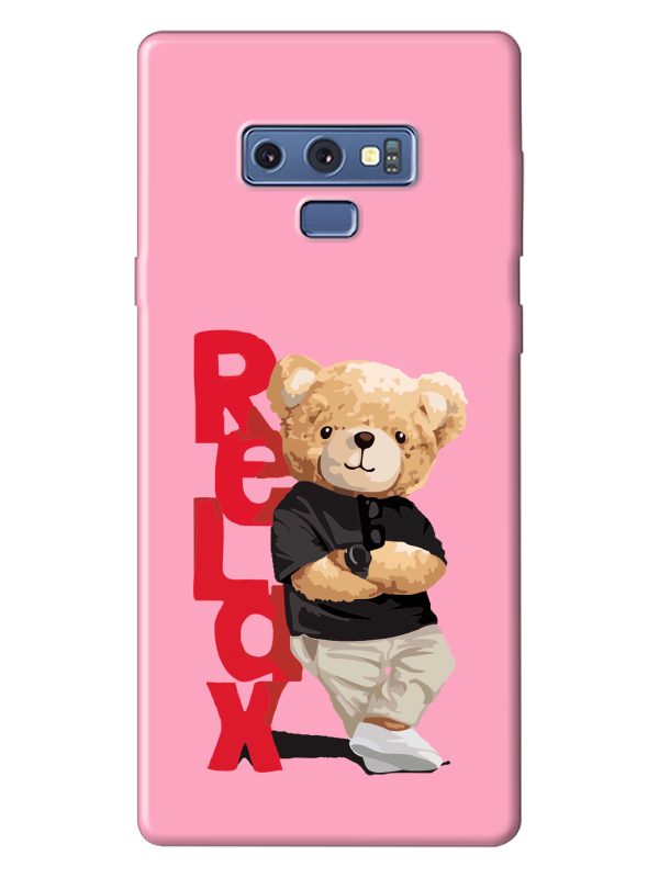 Samsung%20Note%209%20Teddy%20Bear%20Relax%20Pembe%20Telefon%20Kılıfı