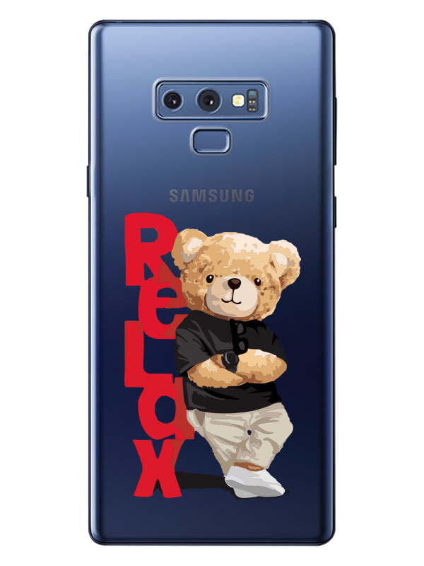 Samsung%20Note%209%20Teddy%20Bear%20Relax%20Şeffaf%20Telefon%20Kılıfı