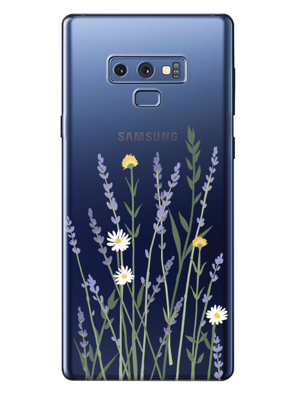 Samsung%20Note%209%20Lavanta%20Desenli%20Şeffaf%20Telefon%20Kılıfı