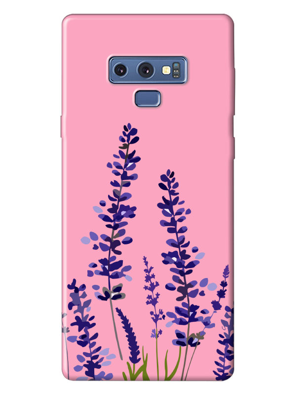 Samsung%20Note%209%20Lavanta%20Desenli%20Pembe%20Telefon%20Kılıfı