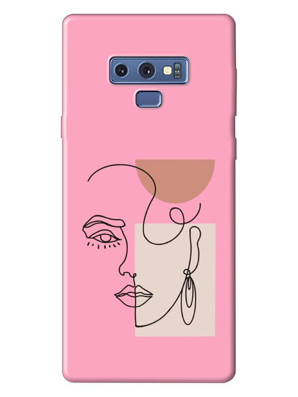 Samsung%20Note%209%20Women%20Art%20Pembe%20Telefon%20Kılıfı