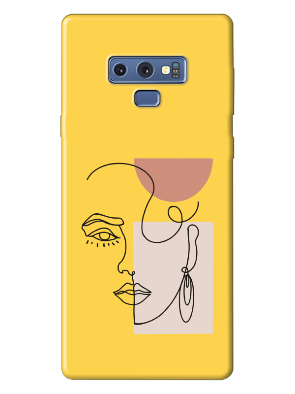 Samsung%20Note%209%20Women%20Art%20Sarı%20Telefon%20Kılıfı