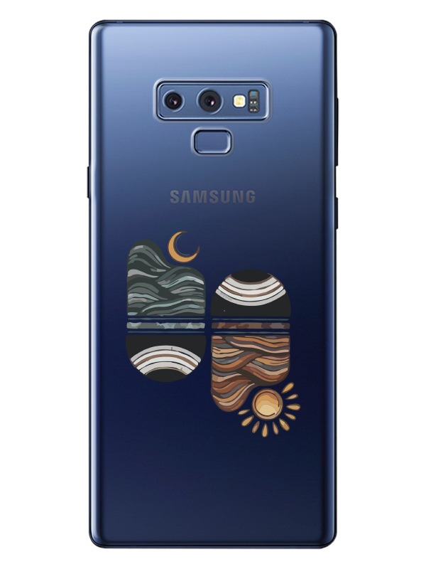 Samsung%20Note%209%20Sunset%20Wave%20Şeffaf%20Telefon%20Kılıfı