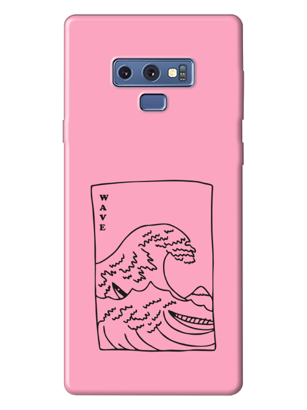 Samsung%20Note%209%20Kanagawa%20Wave%20Pembe%20Telefon%20Kılıfı