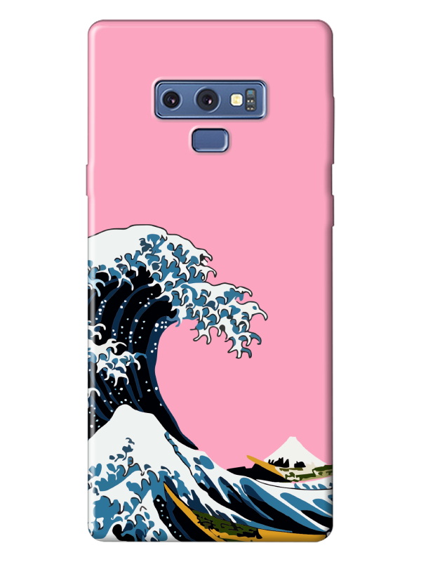 Samsung%20Note%209%20Kanagawa%20Pembe%20Telefon%20Kılıfı