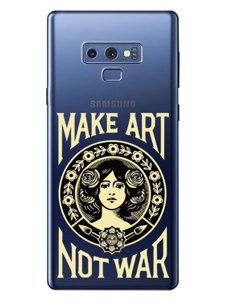 Samsung%20Note%209%20Make%20Art%20Not%20War%20Şeffaf%20Telefon%20Kılıfı