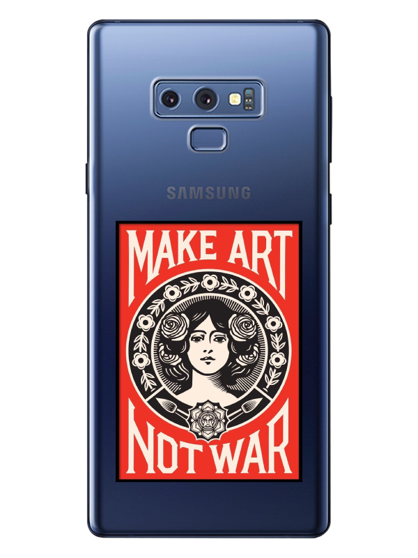 Samsung%20Note%209%20Make%20Art%20Not%20War%20Şeffaf%20Telefon%20Kılıfı