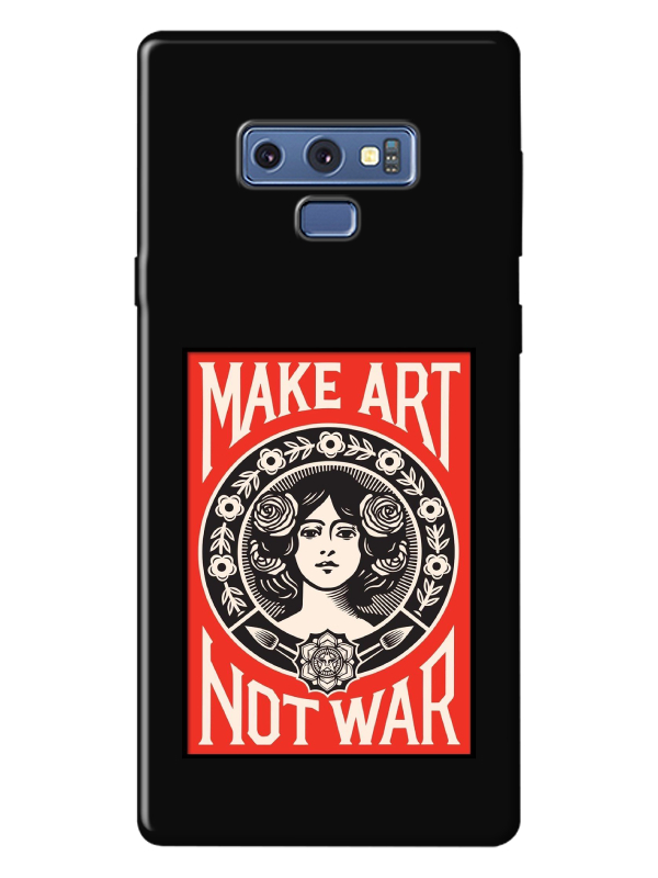 Samsung%20Note%209%20Make%20Art%20Not%20War%20Siyah%20Telefon%20Kılıfı