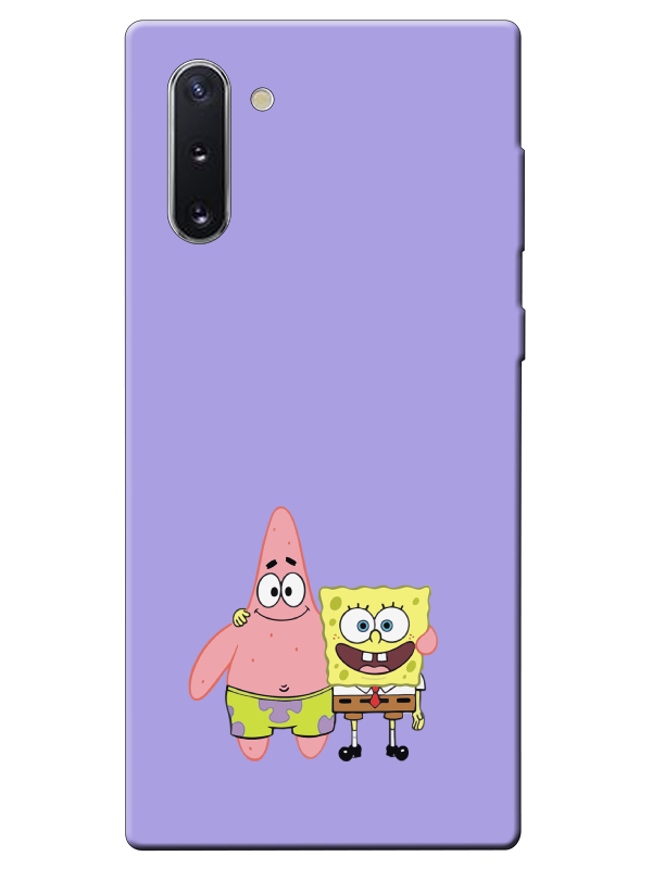 Samsung%20Note%2010%20Sünger%20Bob%20Ve%20Patrickstar%20Lila%20Telefon%20Kılıfı