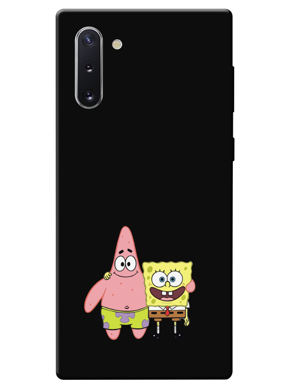 Samsung%20Note%2010%20Sünger%20Bob%20Ve%20Patrickstar%20Siyah%20Telefon%20Kılıfı