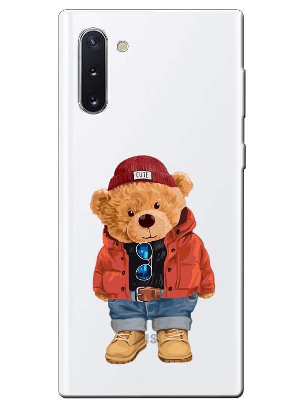 Samsung%20Note%2010%20Teddy%20Bear%20Şeffaf%20Telefon%20Kılıfı