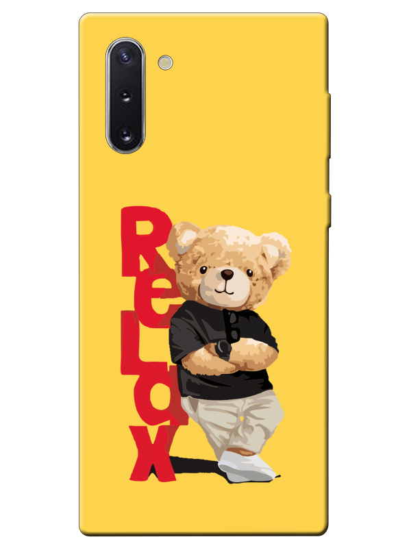 Samsung%20Note%2010%20Teddy%20Bear%20Relax%20Sarı%20Telefon%20Kılıfı